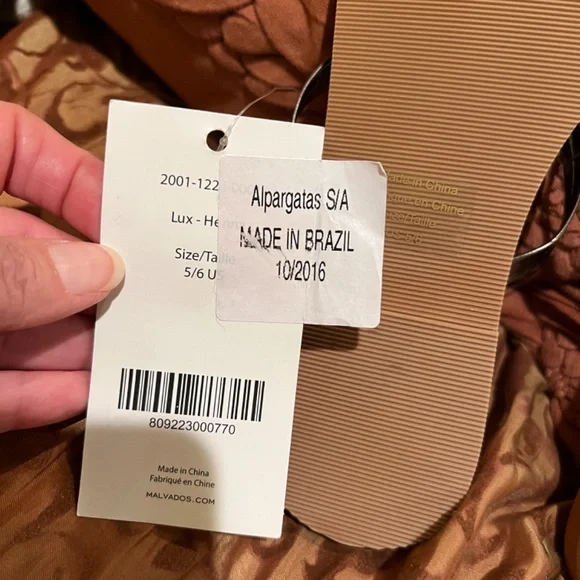 Flip Flop - Malvasia Size 5/6. Color brown and lux. NWT - Picture 4 of 17